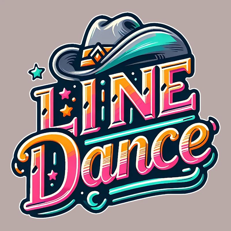 Conception de danse en ligne colorée
