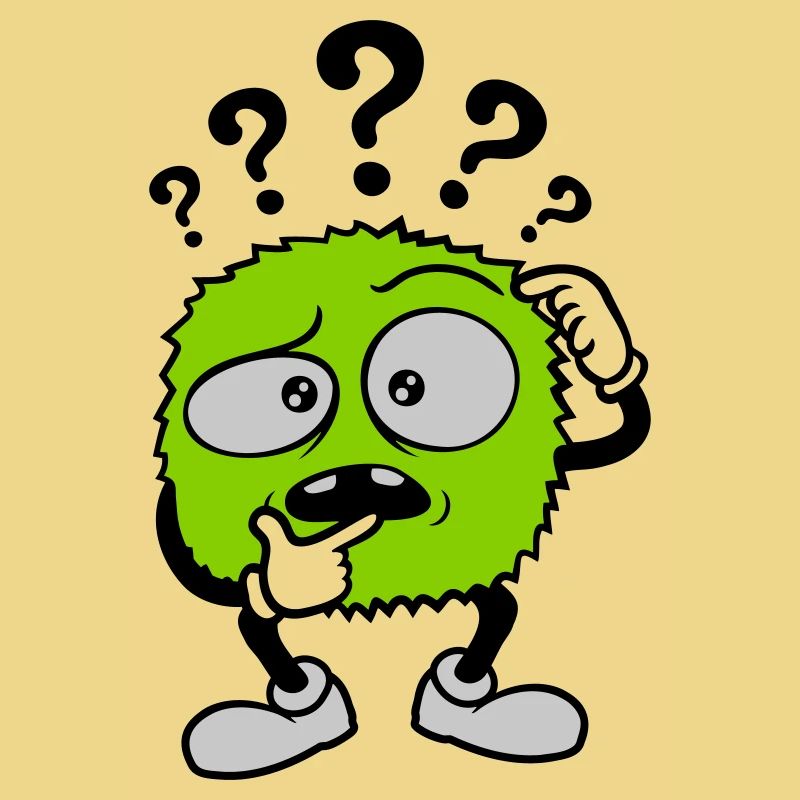 Question mark skeptical face comic
