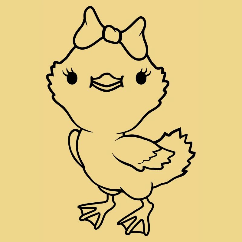 Fille mignon arc de poussin