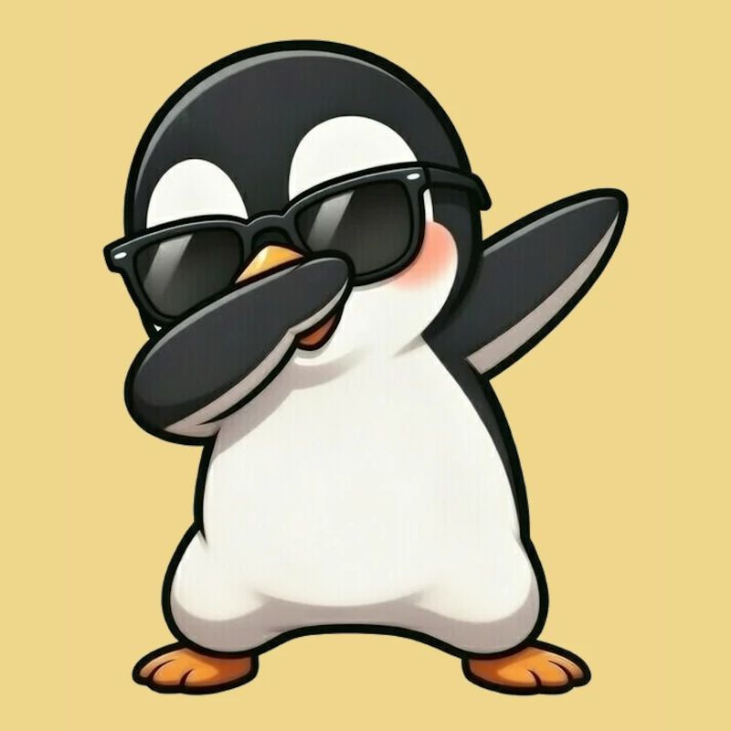 Dabbing Pinguin