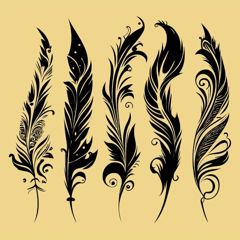 Feathers Boho Ethnic Style Pattern Tribal Indian