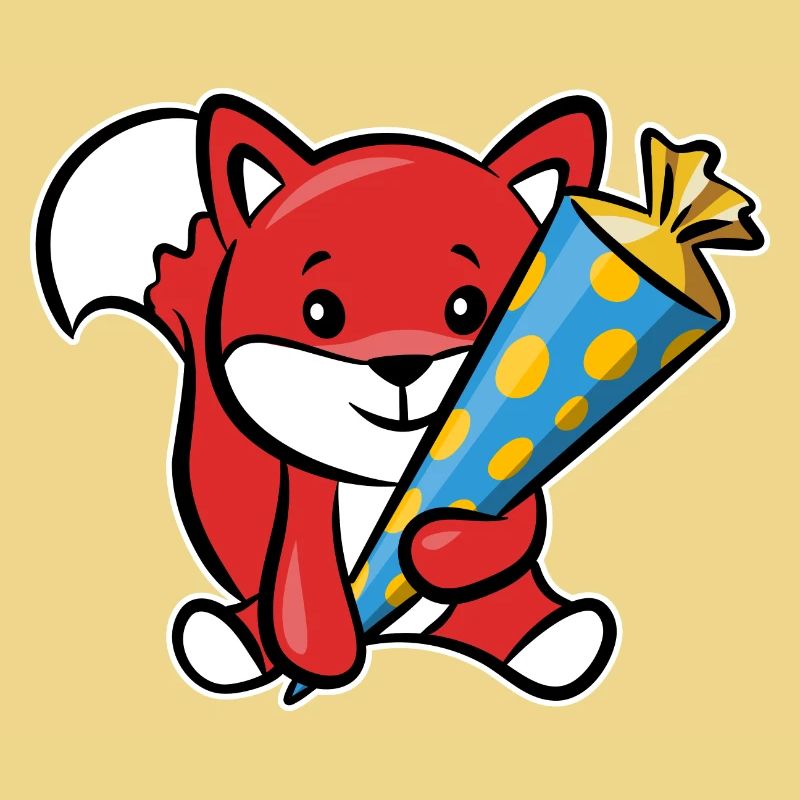 Cunning fox with sugar cone