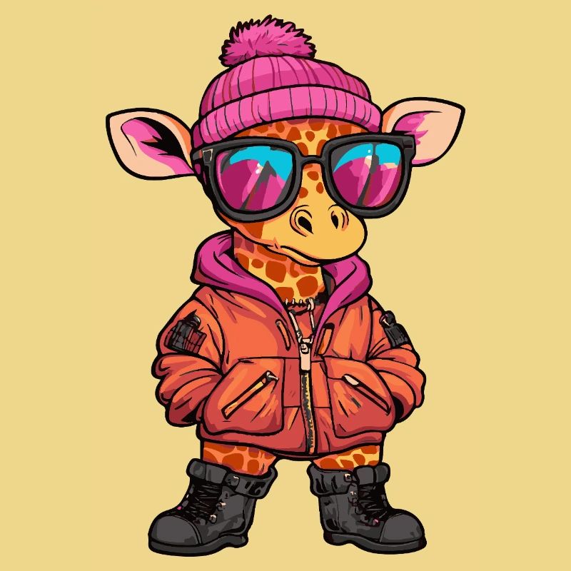 Giraffe Cool Comic
