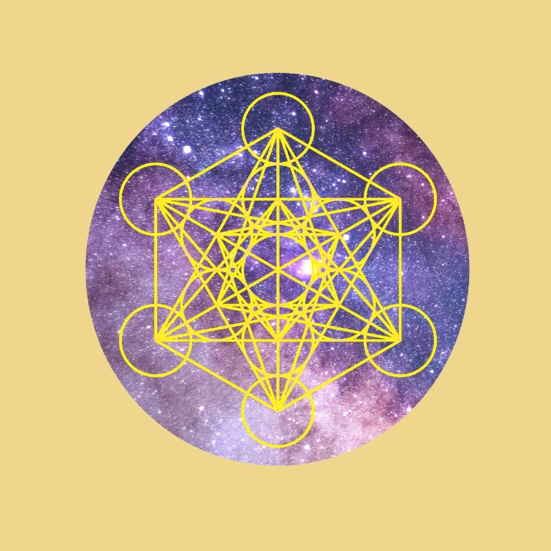 Metatron Cube on a space background