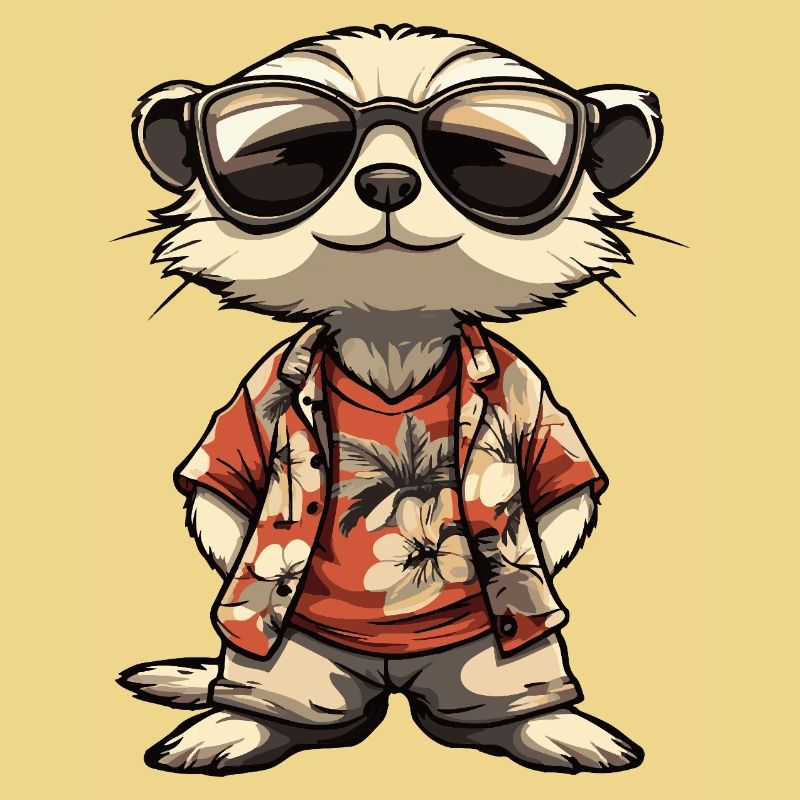 Erdmännchen Comic Urlaub