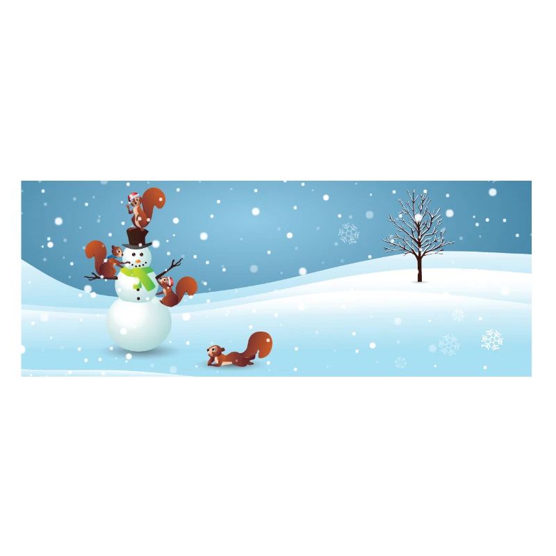 Weihnachten Winter Schneemann mit Eichhörnchen