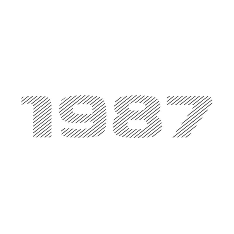 Geboren 1987 Retro Stripe Modernes Geburtstagsdesign