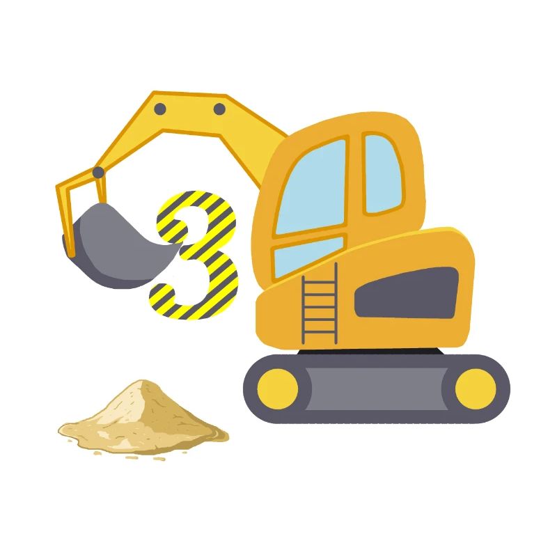 Third birthday excavator