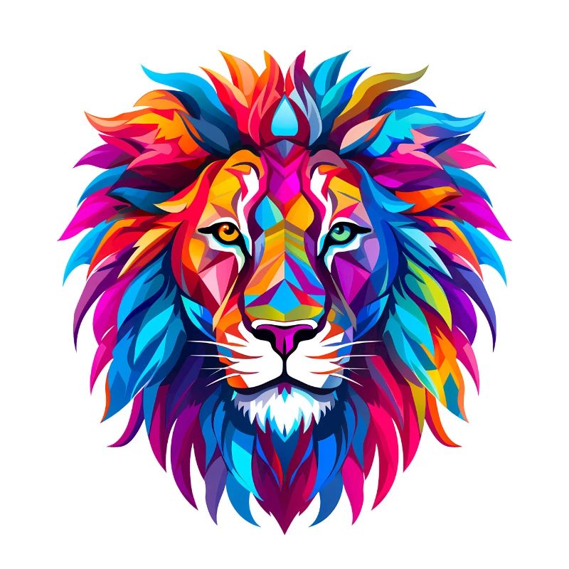 Lion polygonal