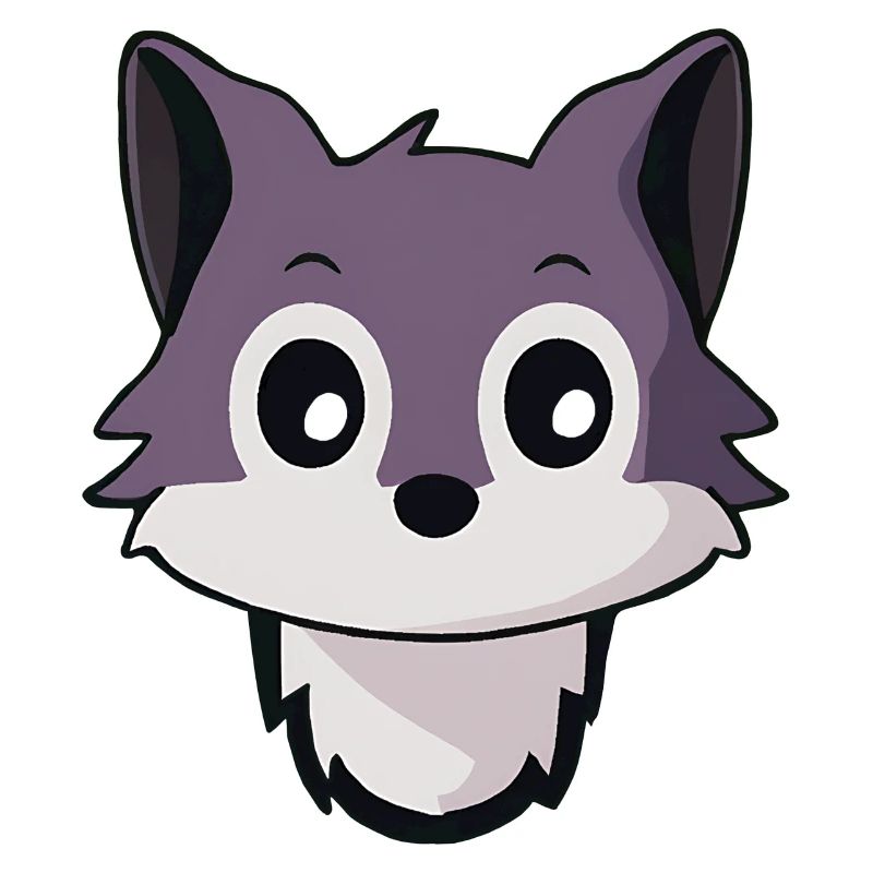 Conception de tête de loup de chien husky