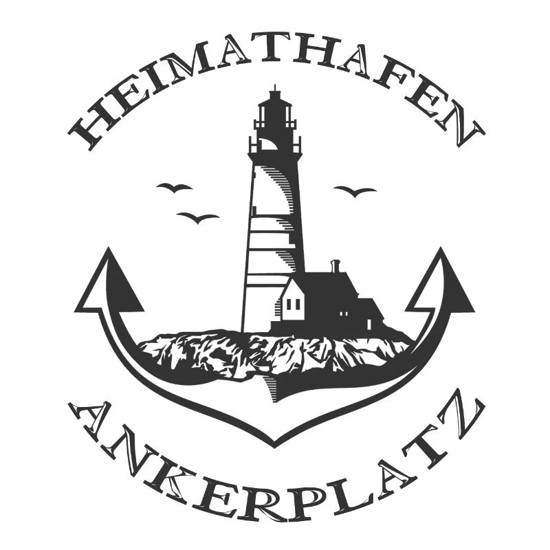 Heimathafen Ankerplatz Leuchtturm Schiff Anker