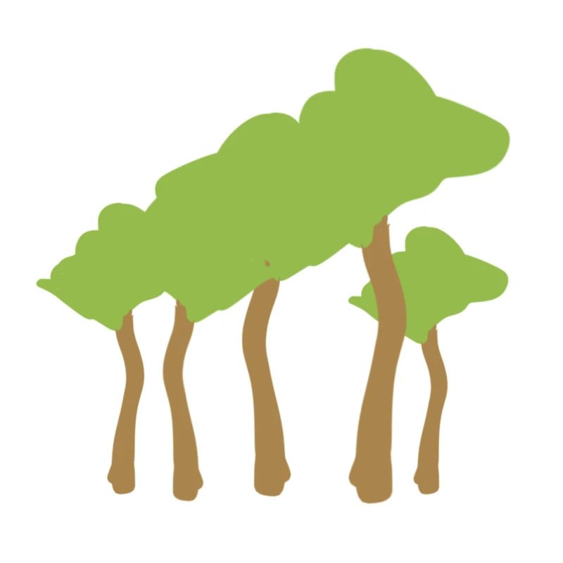 Forest Symbol Cartoon Trees Tree
