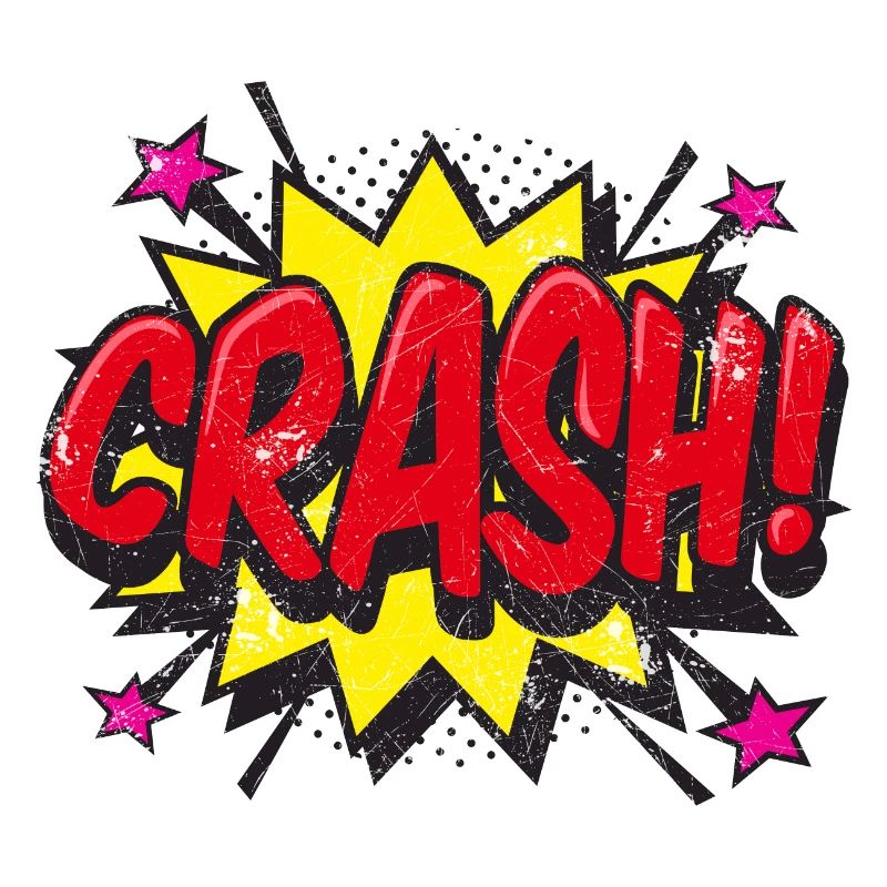 CRASH CRASH! COMIC COMICSTYLE 80s MOTIVE GESCHENK