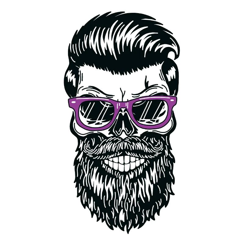 Crâne de barbe cool