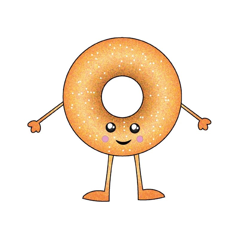 Cute Smiling Kawaii Doughnut