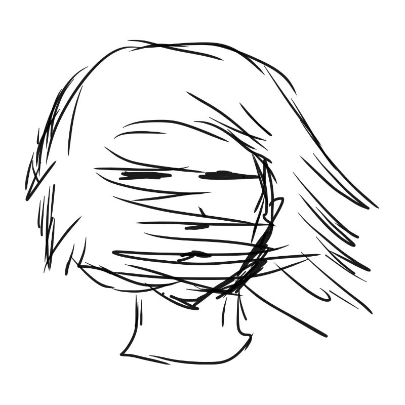Wehende Haare