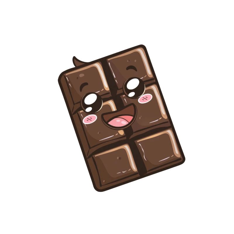 Smiling Chocolate Square - Happy Dessert