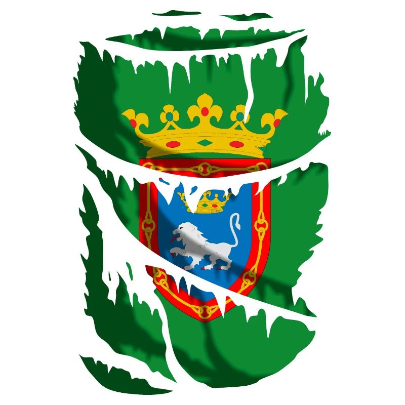 Flagge von Pamplona, zerbrochener oder zerrissener Stoffeffekt