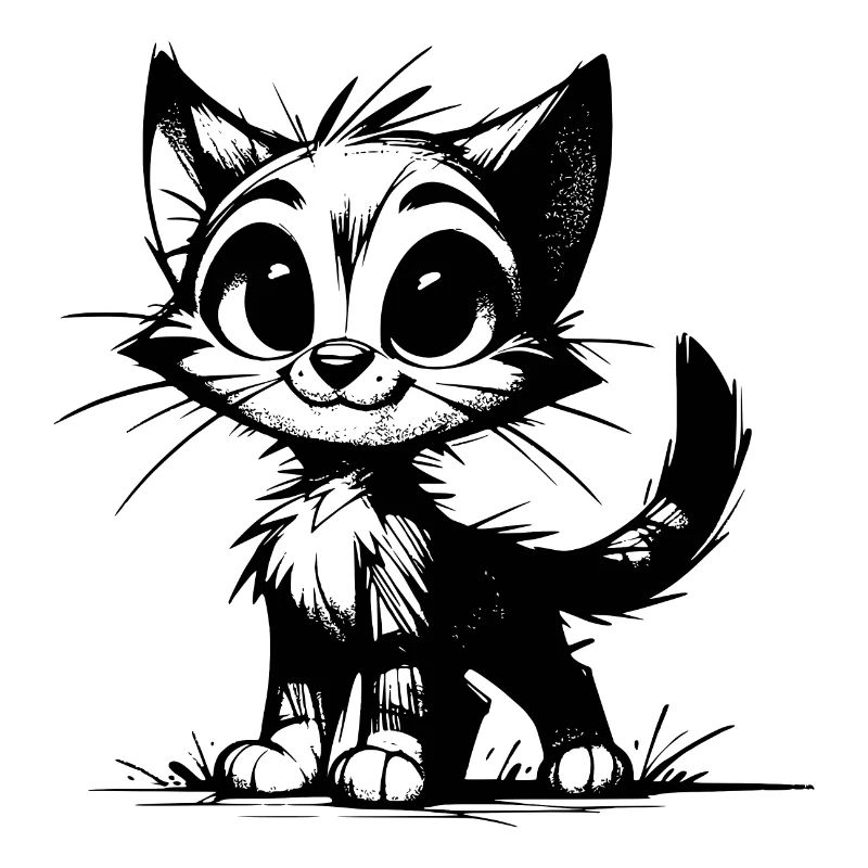 Dessins au crayon de bébé chats