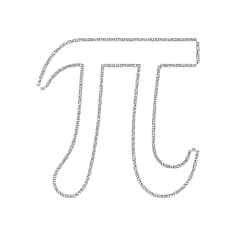 PI Symbol 3.14 Characters Circle Number Math Gift Pi