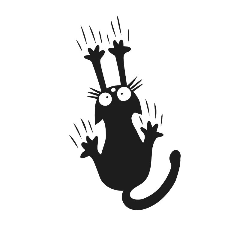 Éventail chat chaton chat noir