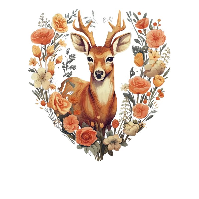 Ersatz Dirndl Hirschgeweih Hirsch Blumen Damen