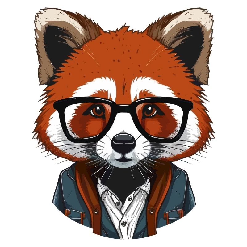 Red Panda en hipster