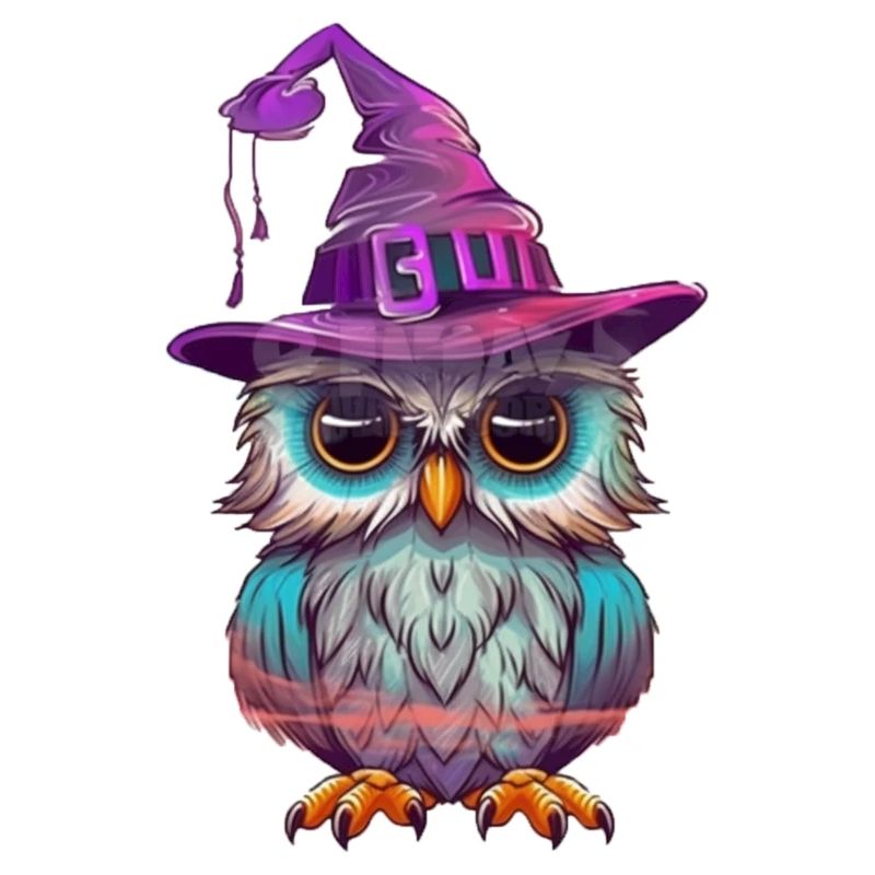 Owl witch with hat
