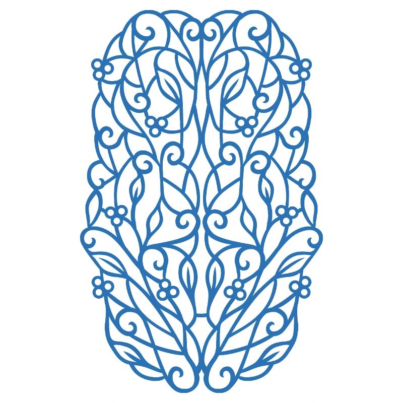 Blue stylish ornamental element