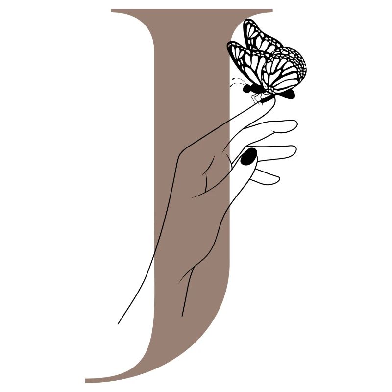 Letter J Magic Butterfly