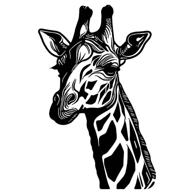 Girafe mignonne avec un look mignon