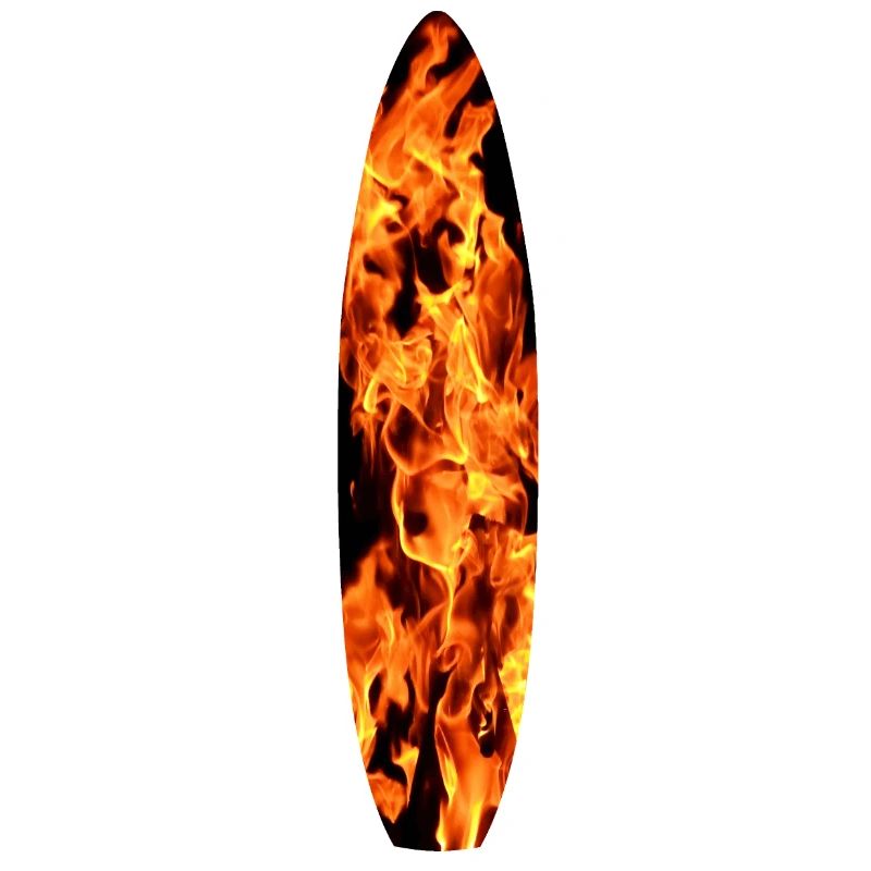 Surfboard in flames