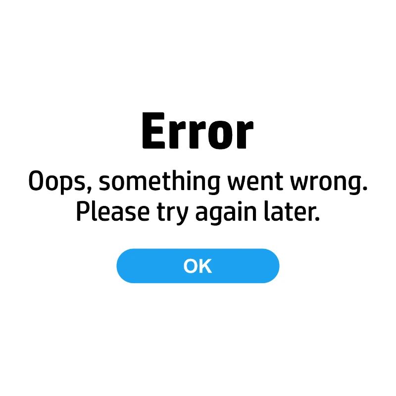 Error something went wrong. Please try again later