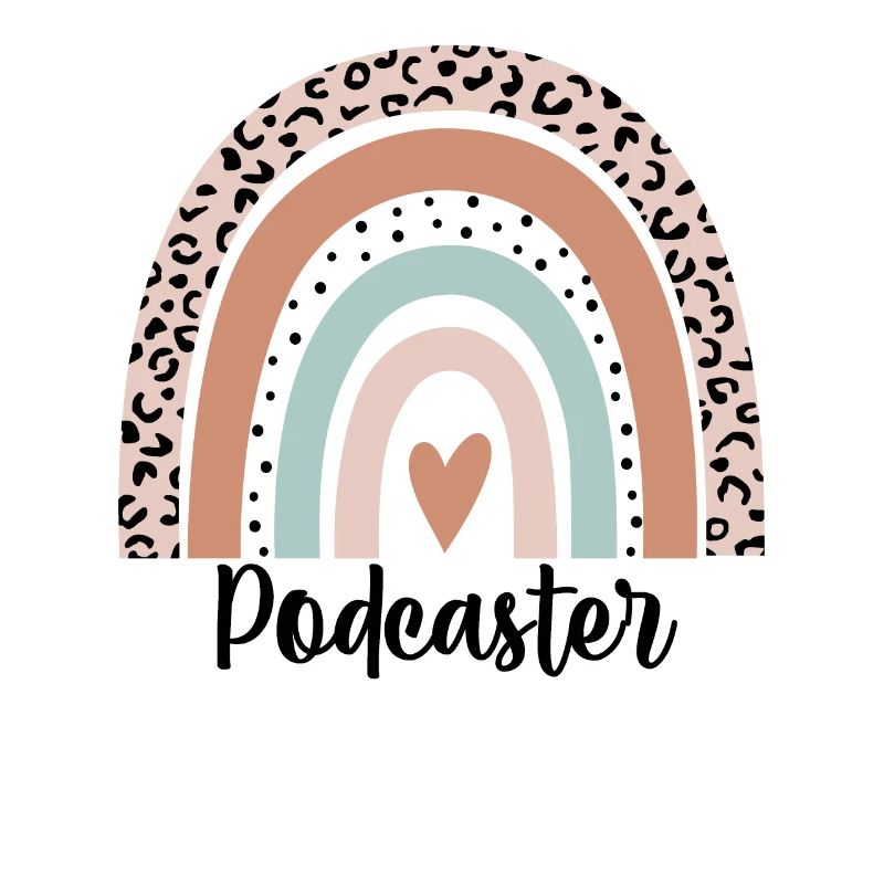Podcaster Rainbow Leopard Funny Podcaster Gift