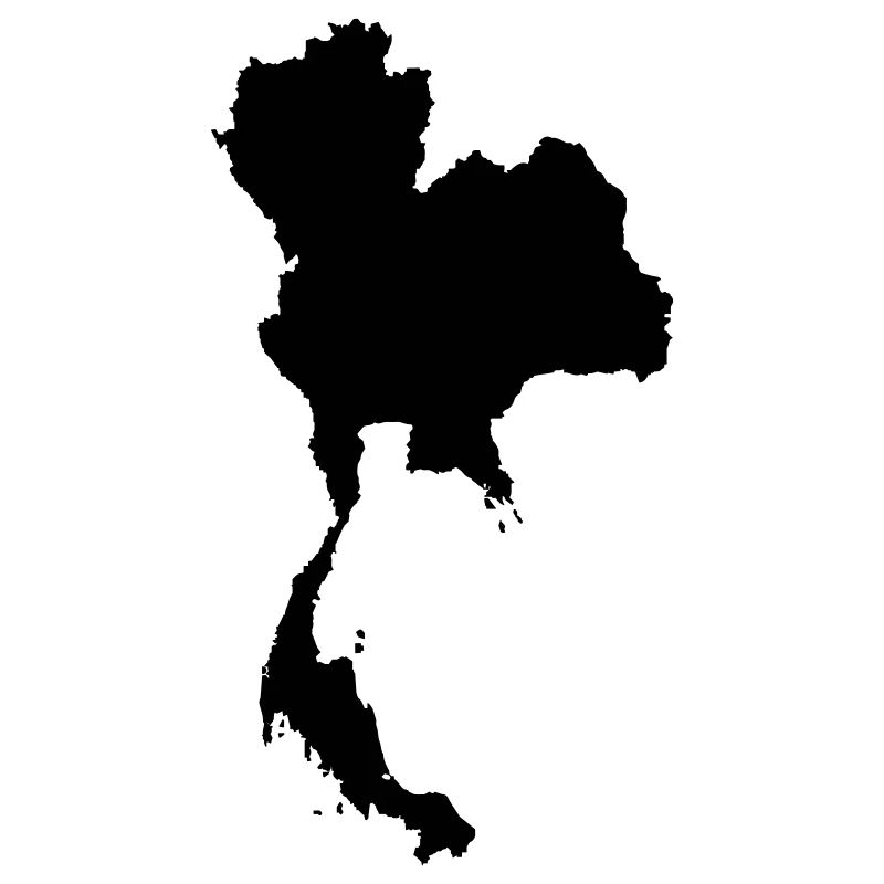 Thailand Silhouette Map