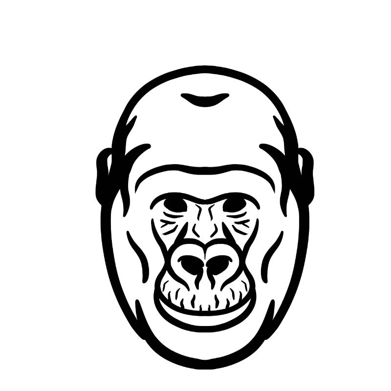 Silverback Gorilla black