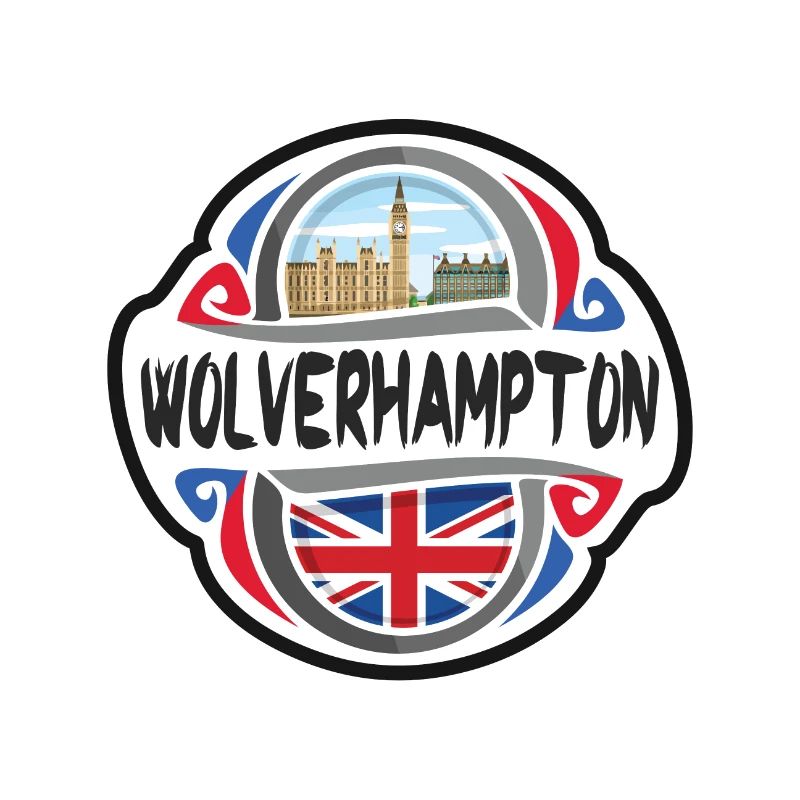 Wolverhampton Royaume-Uni Royaume-Uni Drapeau Voyage Souven