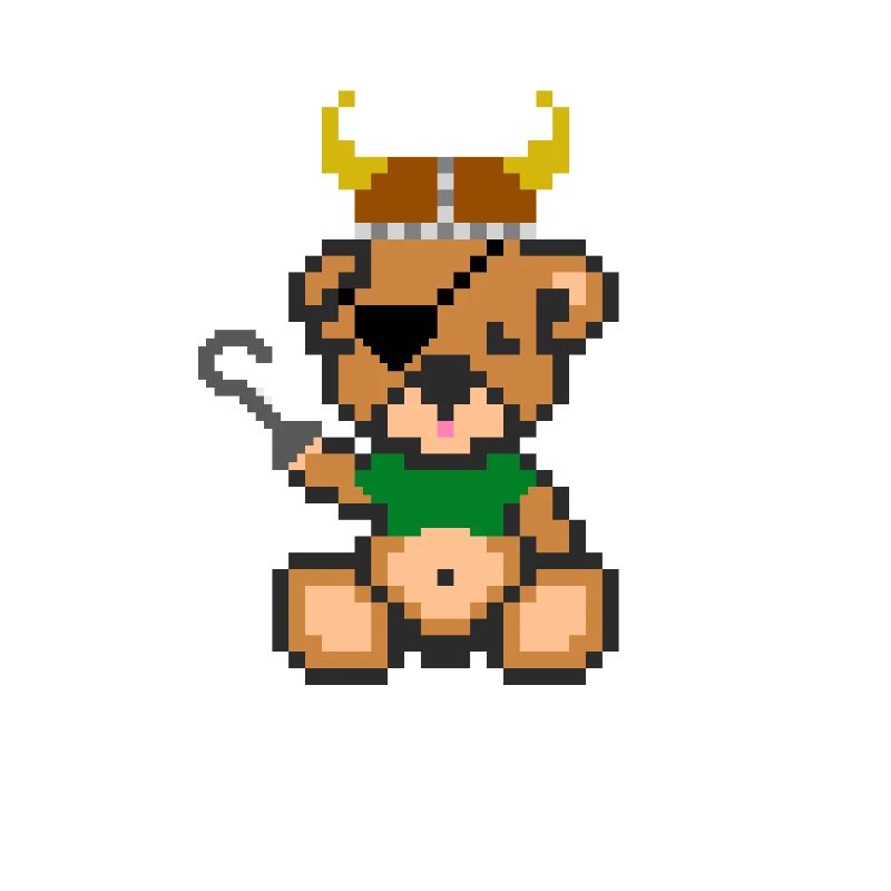 Pixelbär Wikinger