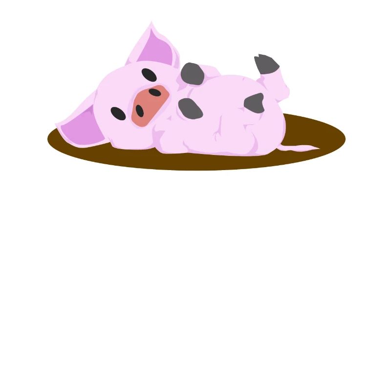 Pink Pig Lying