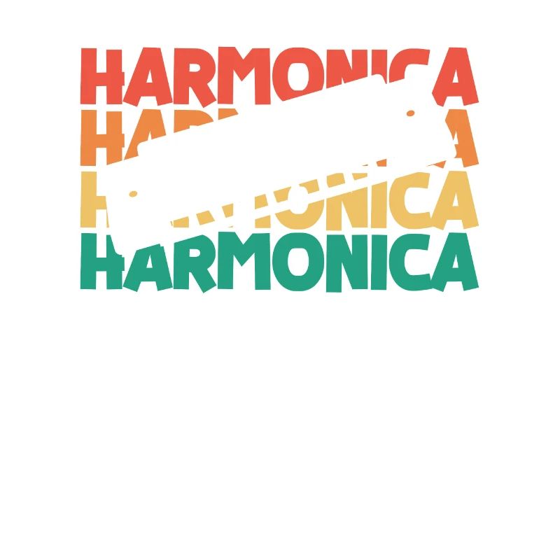 Harmonica Texte rétro Harmoniste Harmoniciste