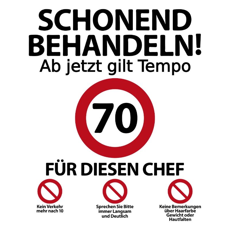 70. Geburtstag Chef Geburtstagsgeschenk mit Spruch