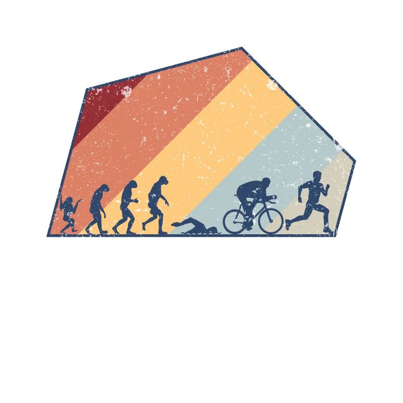 Triathlete Evolution Vintage Triathlon Gift Idea