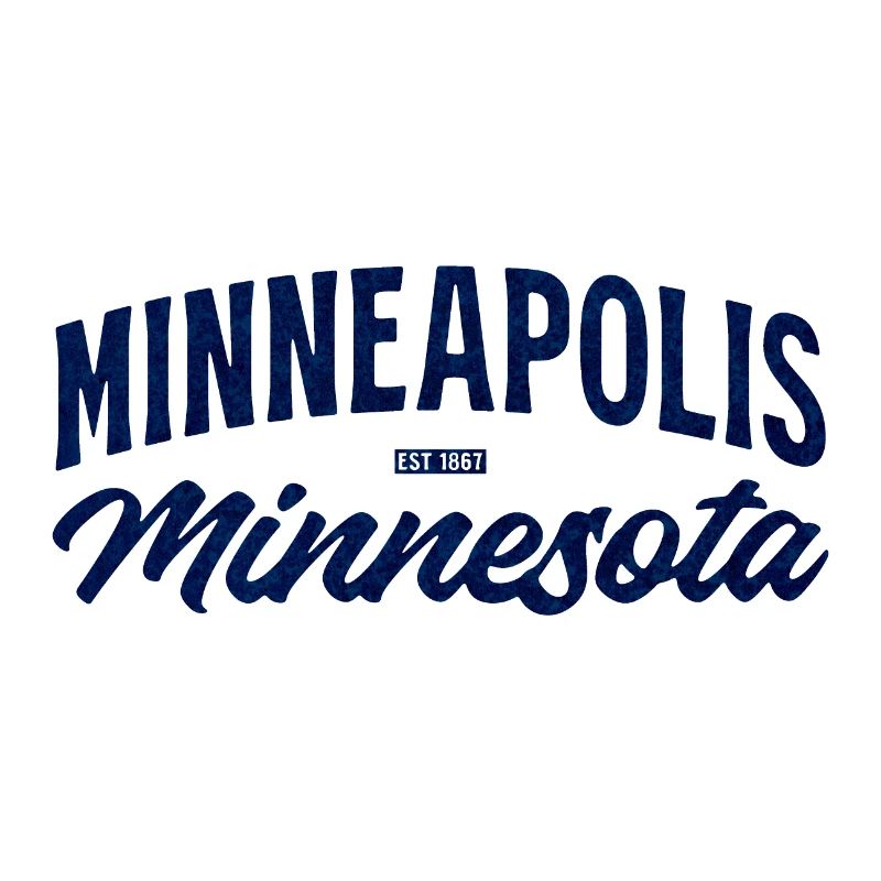 Minneapolis Minnesota Script Blau Vintage