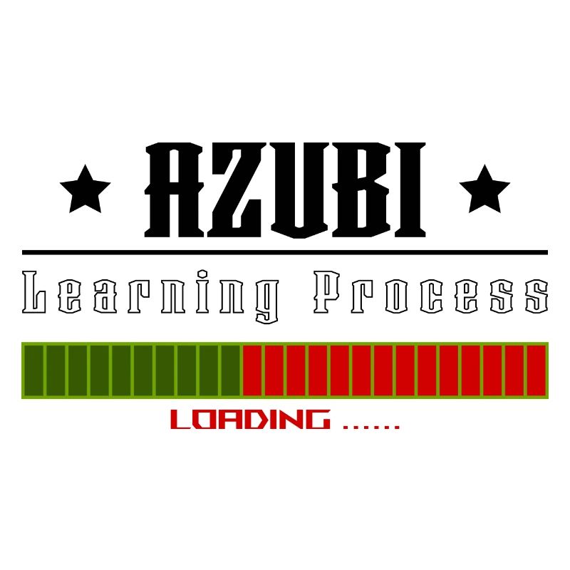 AZUBI learning process loading white tshirt