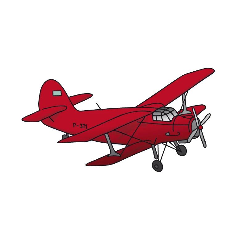 Doppeldecker Flieger rot