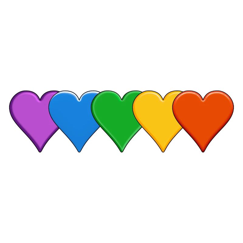 Rainbow Hearts Pride