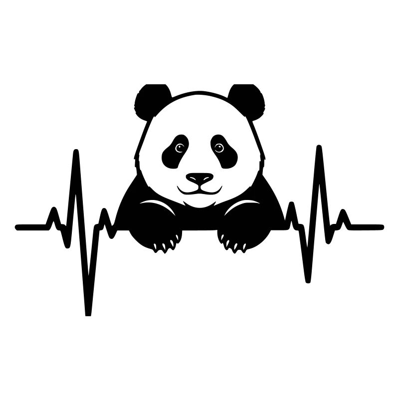 Panda dans l’ECG – Dessin d’animaux mignons