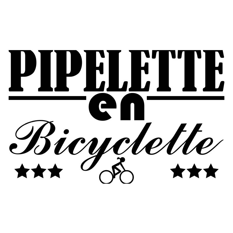 Pipelette on a bicycle
