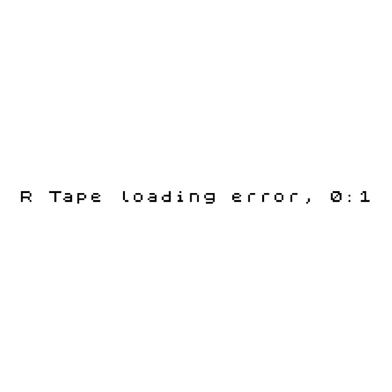 R Tape Loading Error - ZX Spectrum Error Message