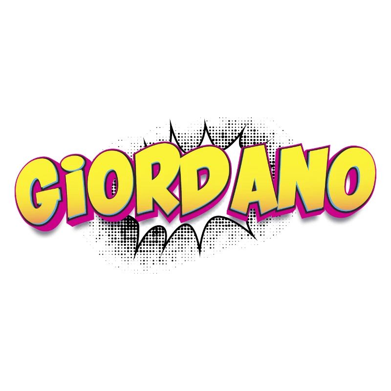 Giordano benutzerdefinierter Name Comic-Stil Pop-Art,